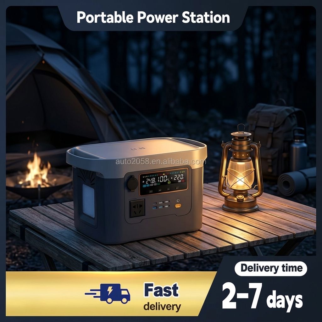 Outdoor Lighting Battery Powered - Station d'alimentation portable 600W 540Wh avec