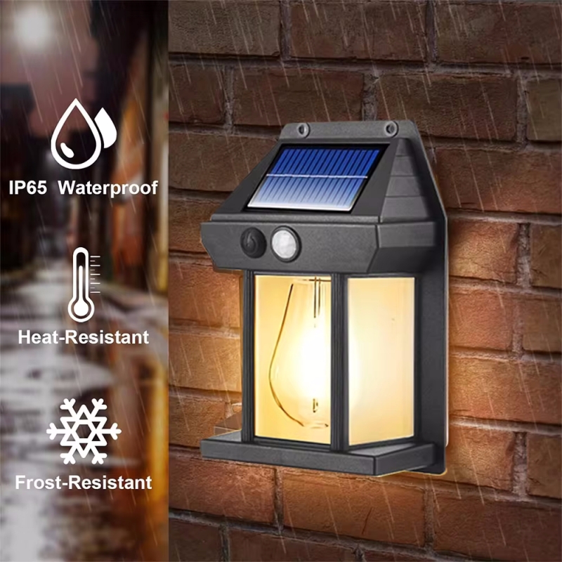 Photocell Outdoor Lighting - Applique Murale Solaire en Tungstène, Étanche
