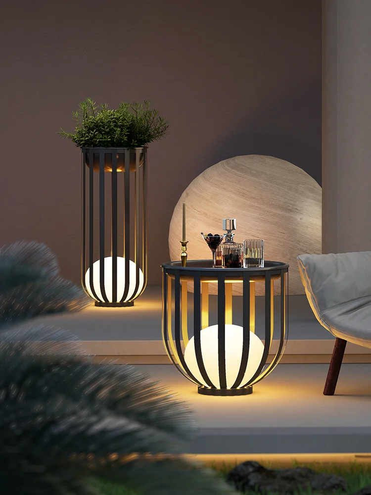 Outdoor Lighting Art - Lampadaire solaire extérieur pour villa de