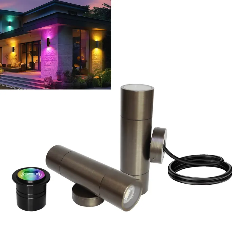 Outdoor Lighting Pathway - Applique murale LED extérieure en laiton