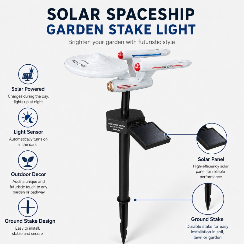 Photocell Outdoor Lighting - Lampe solaire de jardin Star Trek