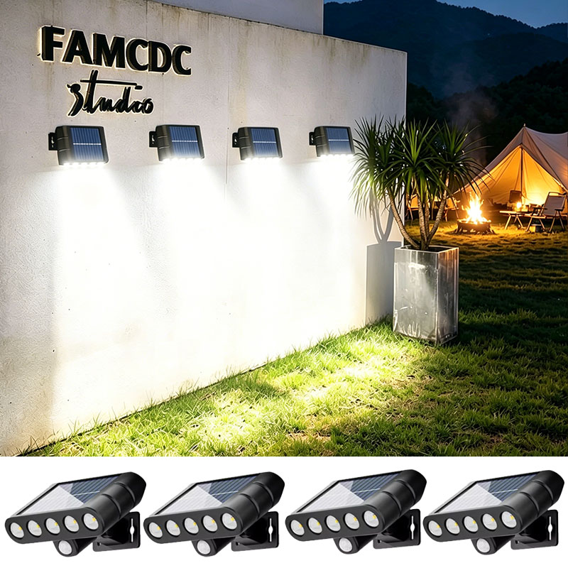 Outdoor Lighting Experts - Lot de 4 lampes murales solaires