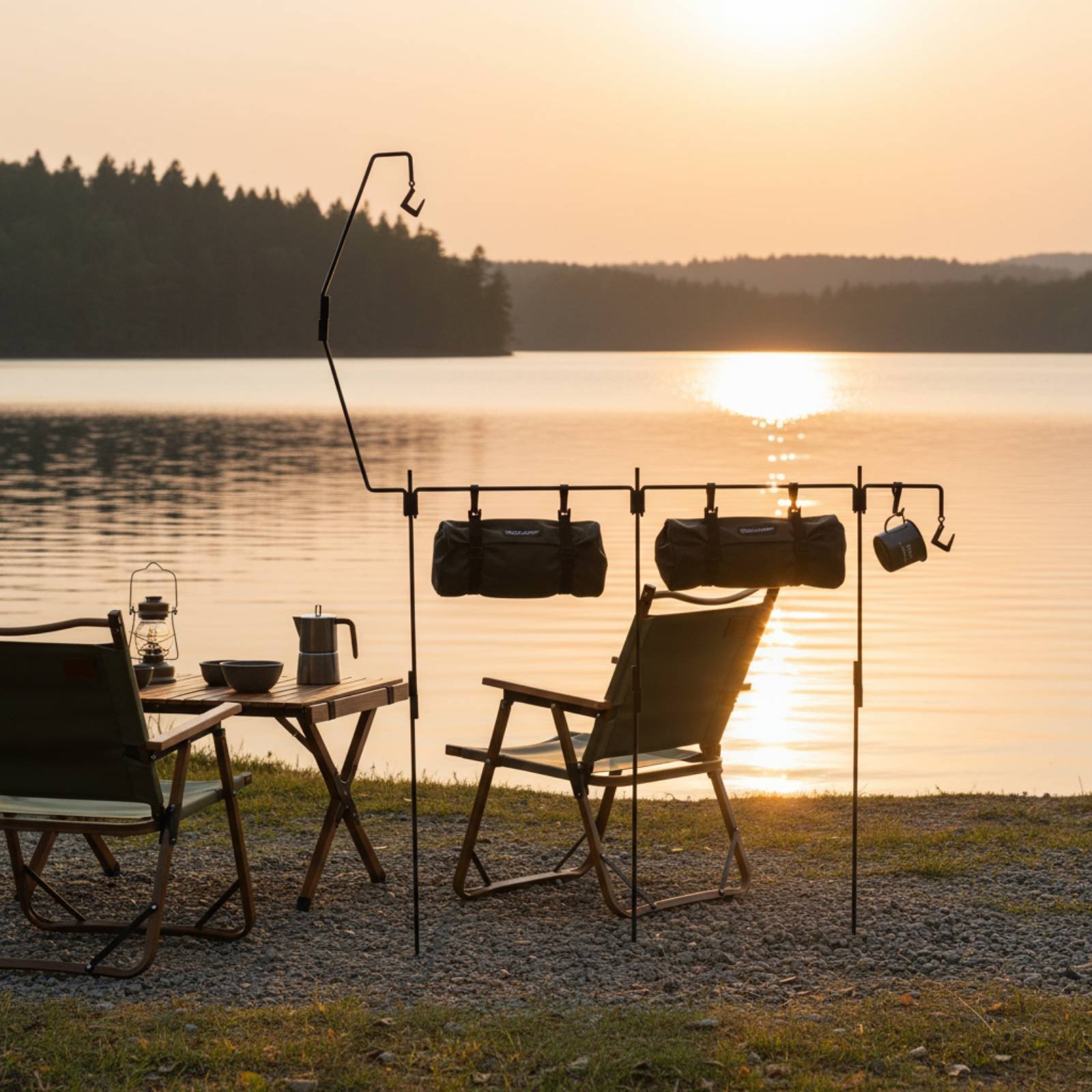 Hanging Outdoor Lighting - Support de lanterne de camping facile