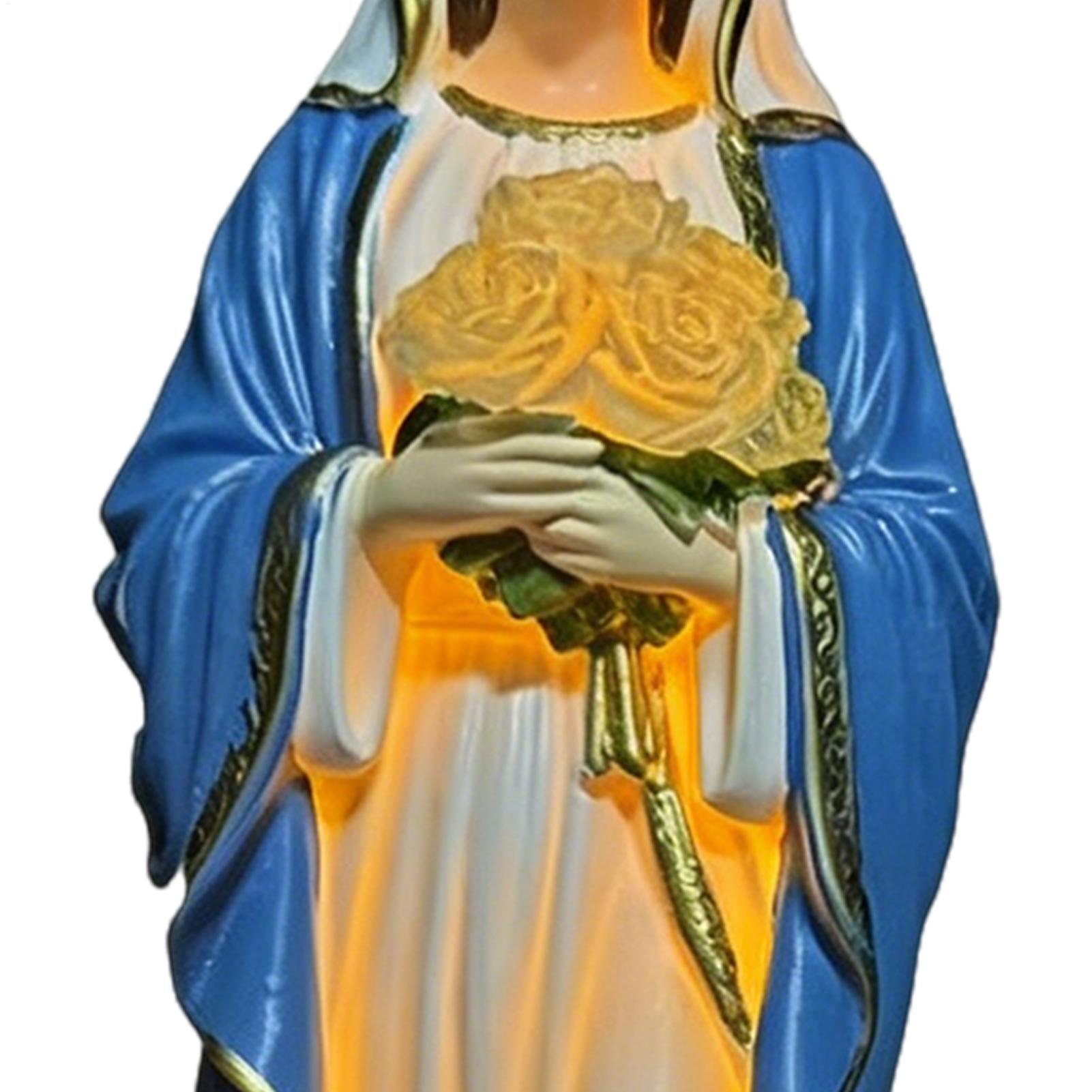 Outdoor Lighting Battery Powered - Statue solaire de la Vierge Marie,