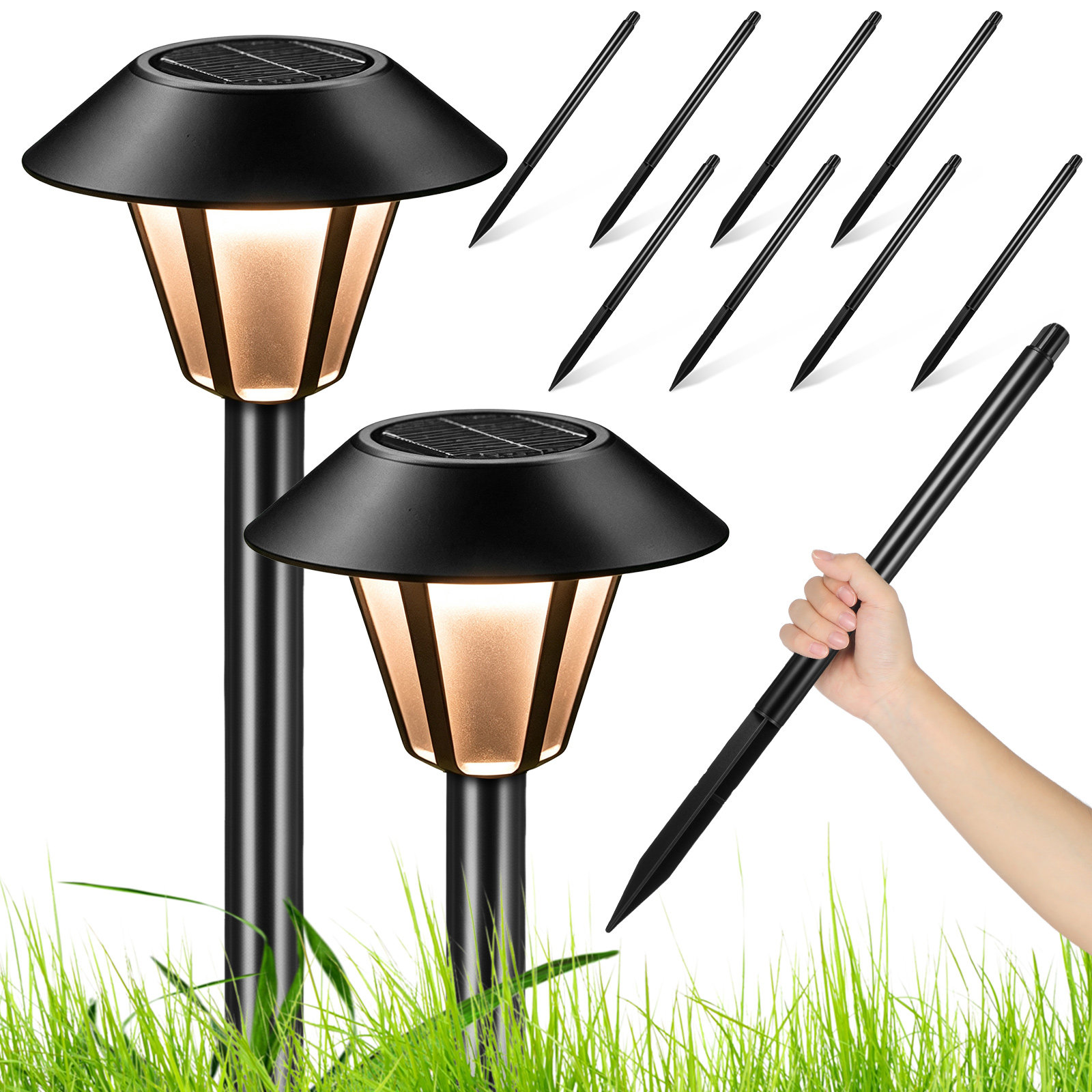 8 pièces de piquets de sol en  - Outdoor Lighting Pathway avis et prix