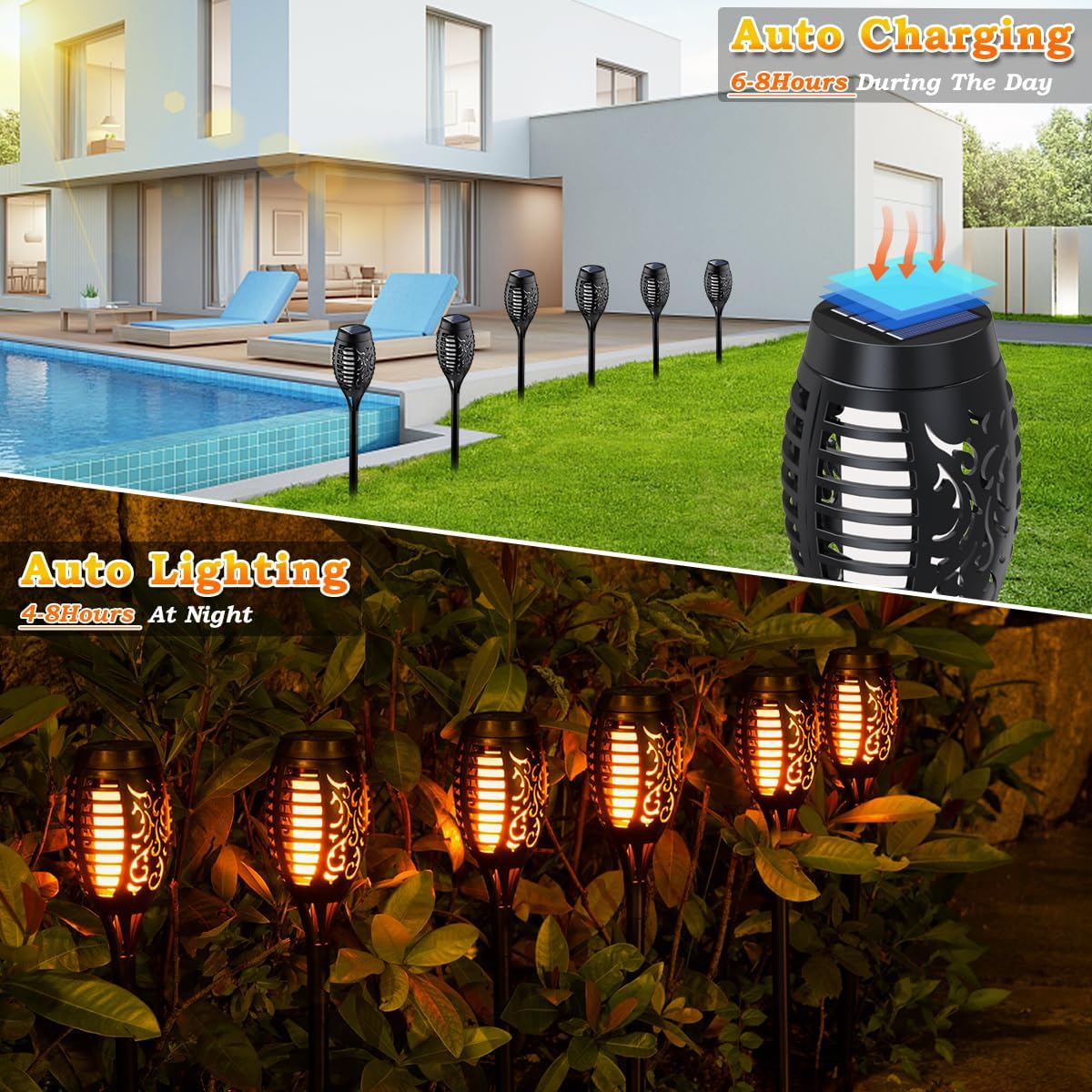 Lot de 10 torches solaires d'e - Outdoor Lighting Art avis et prix