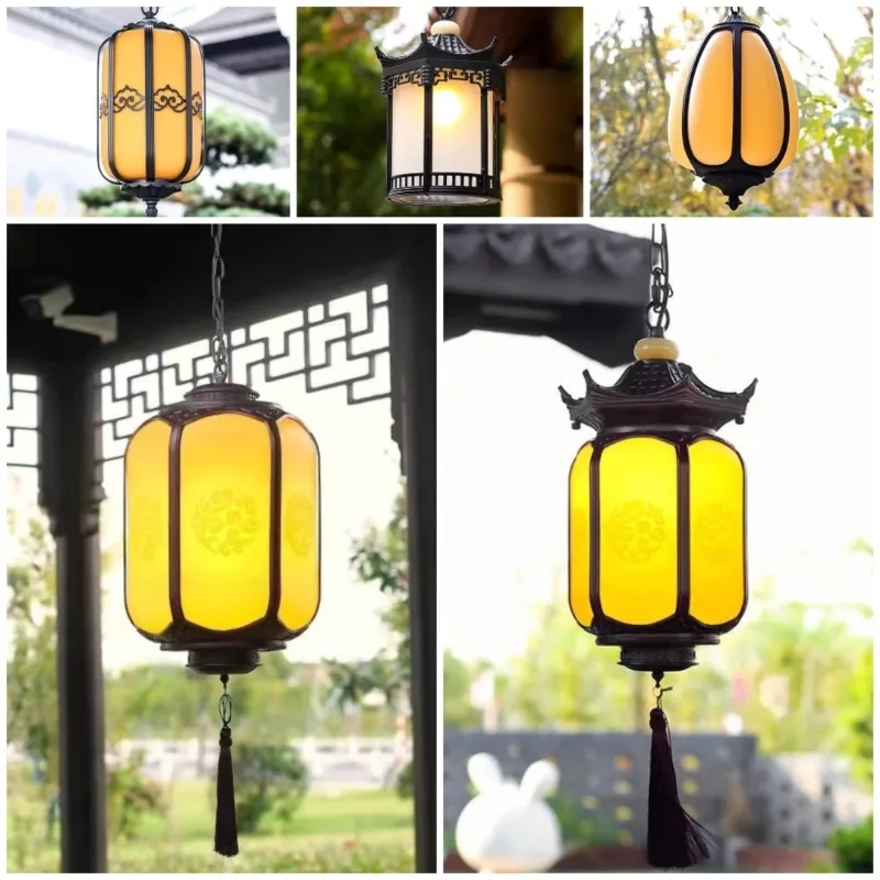 Lanterne rétro de style chinoi - Outdoor Lighting Chandelier avis et prix