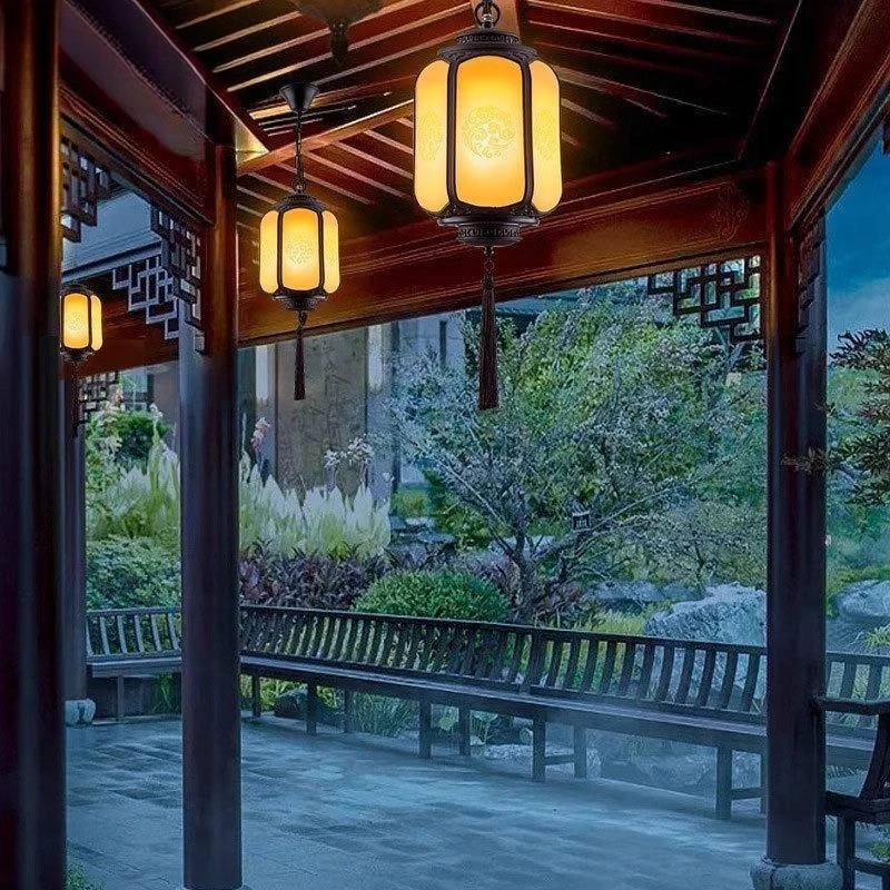 Lanterne rétro de style chinoi - Outdoor Lighting Chandelier avis et prix