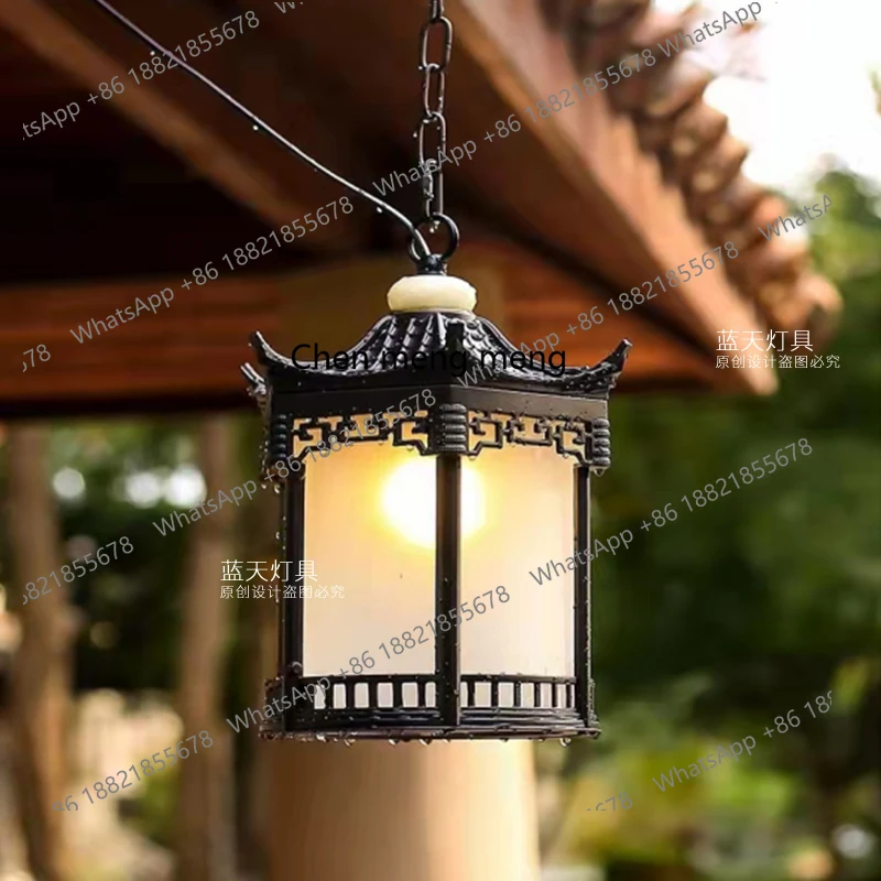 Lustre pavillon chinois antiqu - Outdoor Lighting Chandelier avis et prix