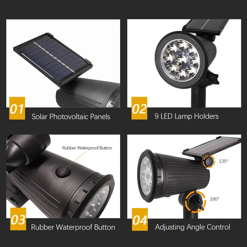 1/2PCS Lampes solaires de jard - Outdoor Lighting On House avis et prix
